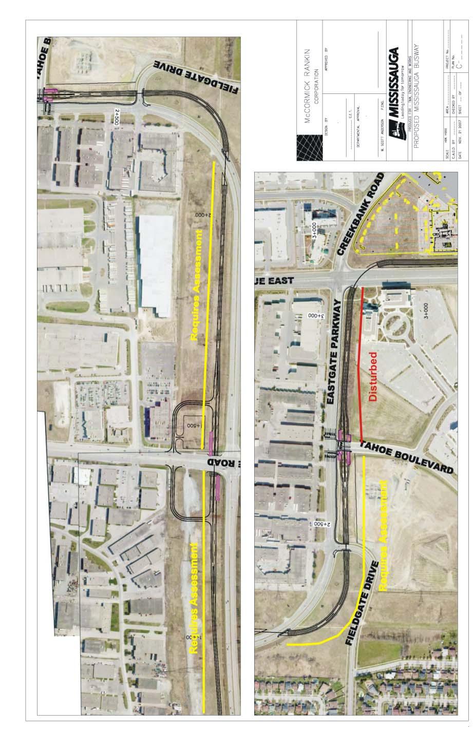 Stage 1 Assessment of Mississauga BRT (East), City of Mississauga,