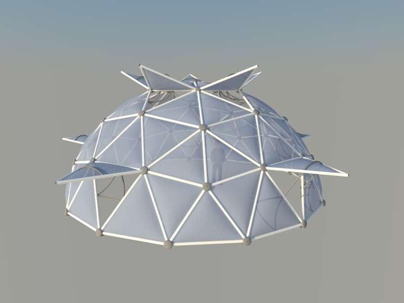 AUTOMATIC VENTILATION SYSTEMS The individual dome parts open and