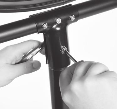 8) Assembling the Fan Motor to the Telescopic Stand Note: When assembling the pedestal drum fan head onto the telescopic