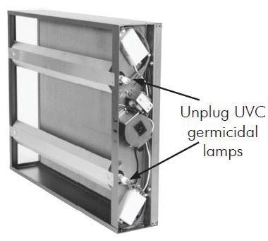 UVC germicidal lamps. (Fig. 5, 6) 4.