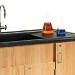 Sink Units TRIFACIAL WORKSTATION Hexagonal workstation designed to be used with standard laboratory tables. This unit features an epoxy resin top with a drop-in hexagonal lipped sink.