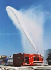 The pumping systems are more powerful than any other type of fire fighting system used (generally triple that of a fire truck).