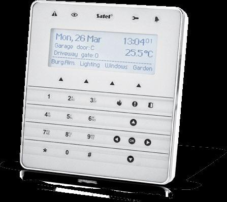 Because of their flexibility, the system can be controlled by means of codes entered from keypads, as well as by using key fobs or proximity cards.