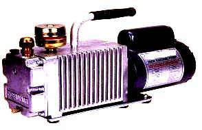Equipment for Evacuation Use specially designed vacuum pumps, capable of developing blank off pressure of 20-50 microns
