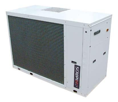 High efficiency air to water heat pumps with E.V.I.