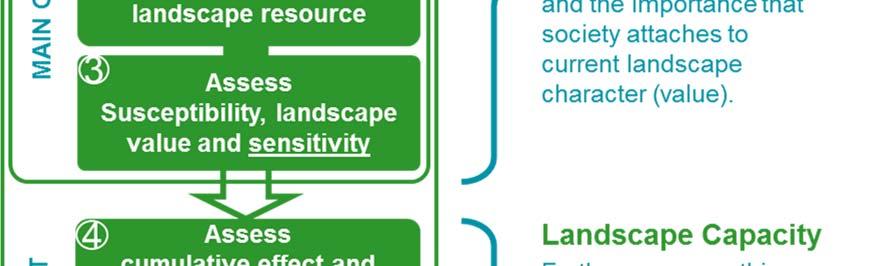 The LSCA assessment stages 1 to 6 are carried out by Landscape Architects as specialist work (as shown in