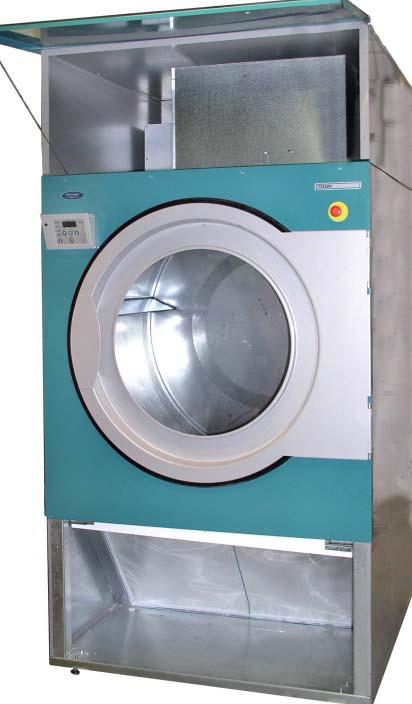 without having to dismantle the front of the dryer. Cleaning is performed through the 2 service holes B, fig. 1.