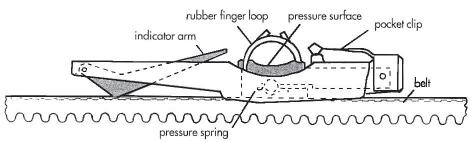 3. 5. Gauge the belt tension using