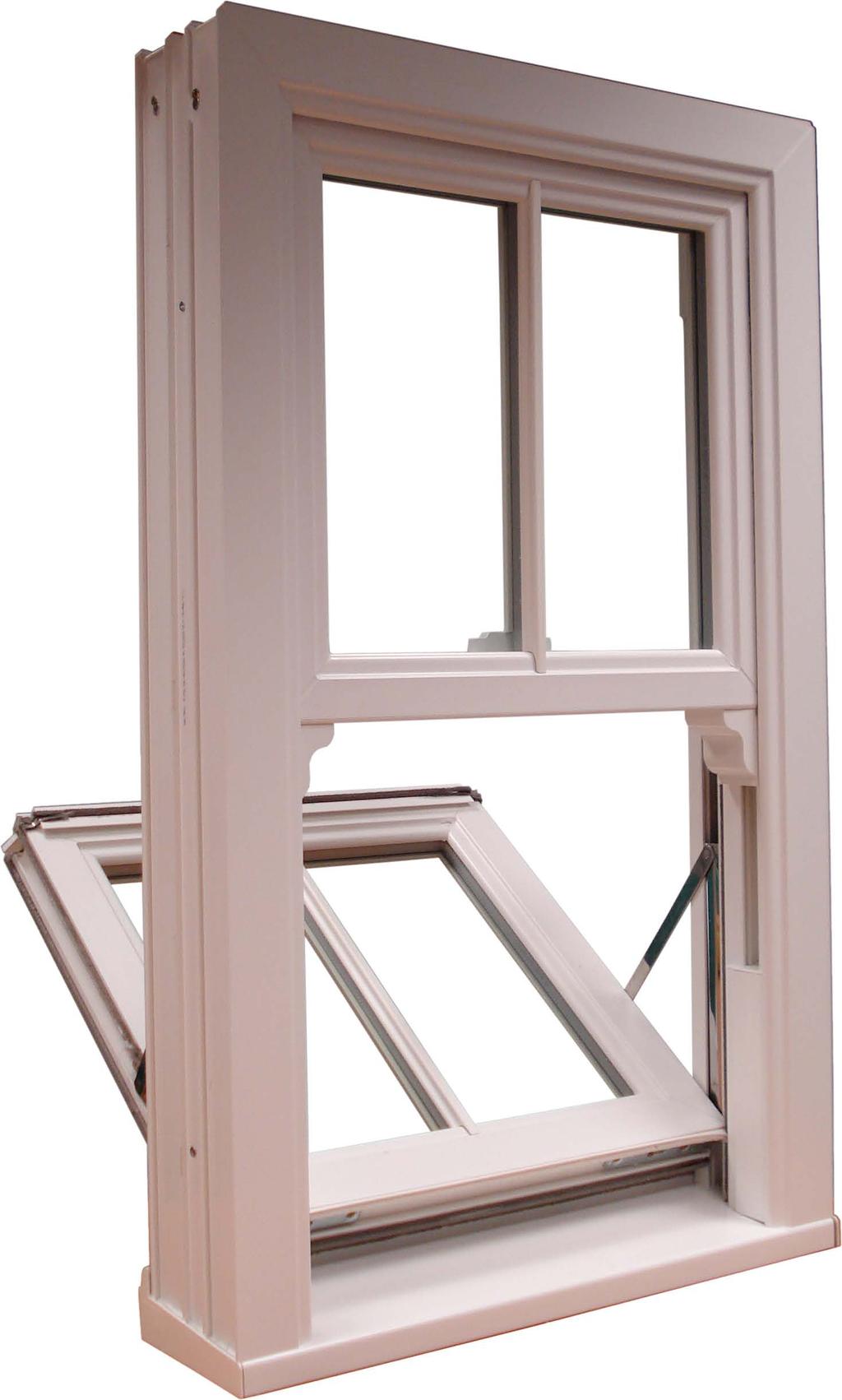The PVC-U vertical sliding sash windows not only slide up and down like traditional