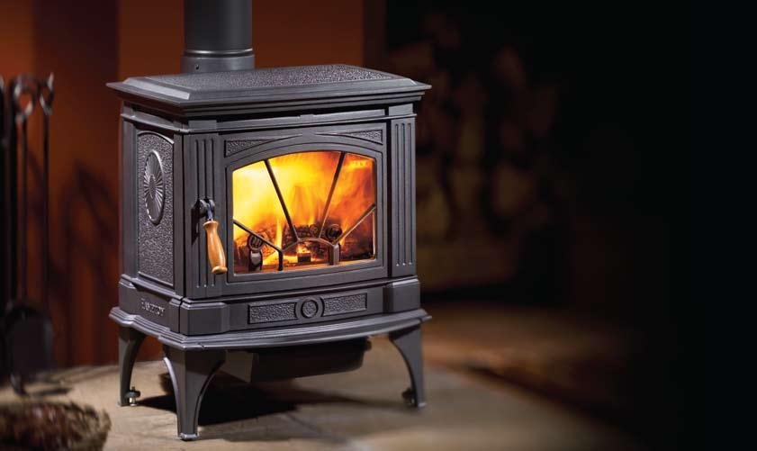 Hampton H200 medium wood stove in charcoal gray finish. H300 shown in charcoal gray finish.