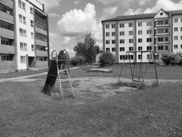 Fig. 1. Example of public outdoor territory in the courtyard of Aizkraukle, Latvia (2011) [Source: photo by the author] Fig. 3.