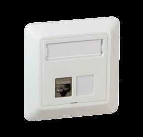 MARITIME MARITIME BC Outlet 1xJ45 STP Cat6A RS, Keystone Flush mount outlet with 1xCat6a keystone connector and Elko RS16 frame.