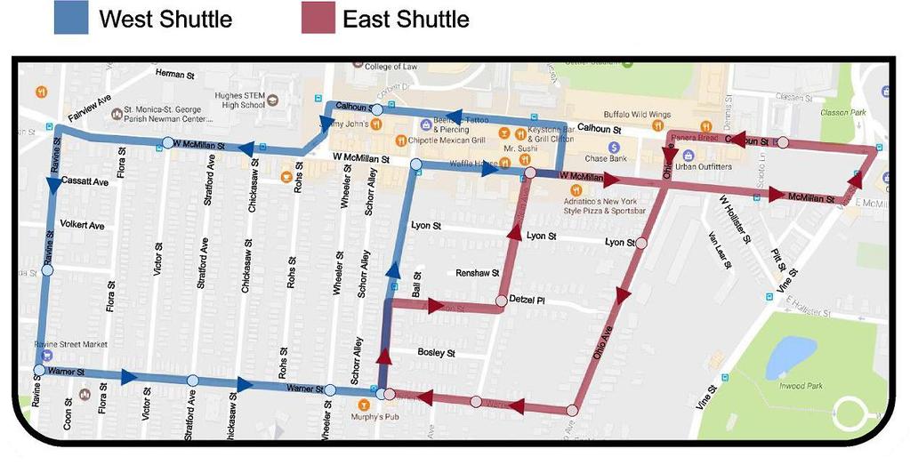 Safety Resources NightRide Shuttle Runs on two routes, moving from