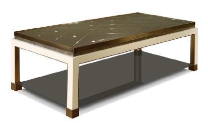 2 SIZE 130*60*40 Coffee table cream lacquered finish.