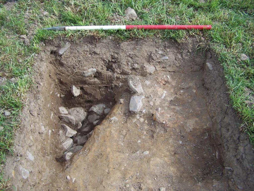 Plate 1: Trench 1 following excavation to the surface of the natural subsoil, looking north.