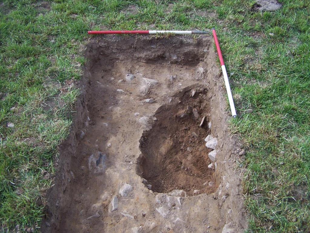 Plate 2: Trench 2 following excavation to the surface of the natural subsoil, looking