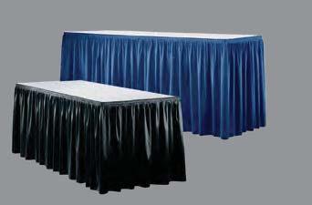 Draped or Undraped Tables & Counters Table-top Colors black blue brown gray plum green flax gold white red Special Draping: Special drape is available in a variety of colors.