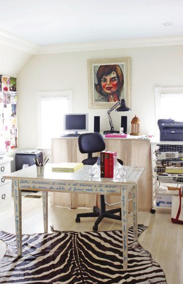 nailhead trim, and two striped umbrellas. Home office Barbara s fab finds enliven her home office.