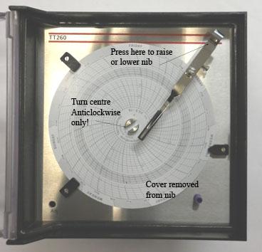OPTIONAL CHART RECORDER: A circular chart recorder can be fitted as an optional extra.