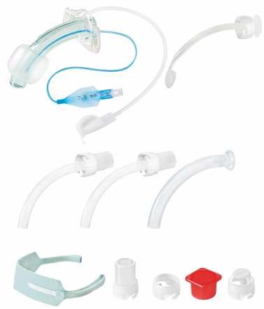 Tracheostomy tube holder Tracheostomy tube holder Tracheostomy pad onepiece design possibility of adjustment skinfriendly, comfortable twopieces with stretchy section for patient comfort pleasantly