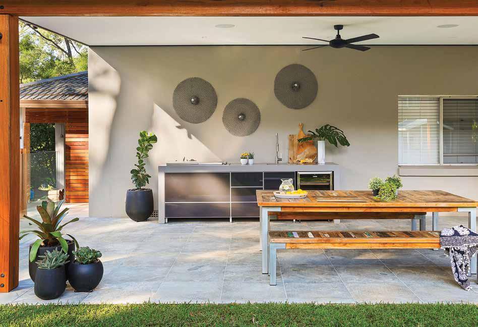 An outdoor kitchen need not be extravagant. Luke Roodenburg, director of Sand & Stone Landscapes.