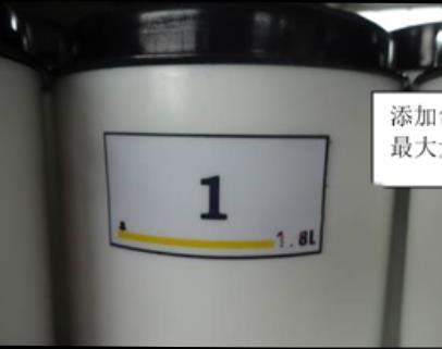 Do not make the added colorant exceed the maximum volume of the canister.