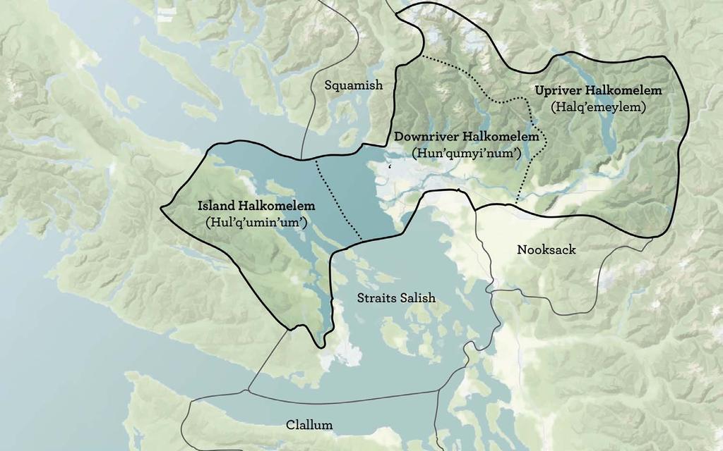 Coast Salish Language Map Source: