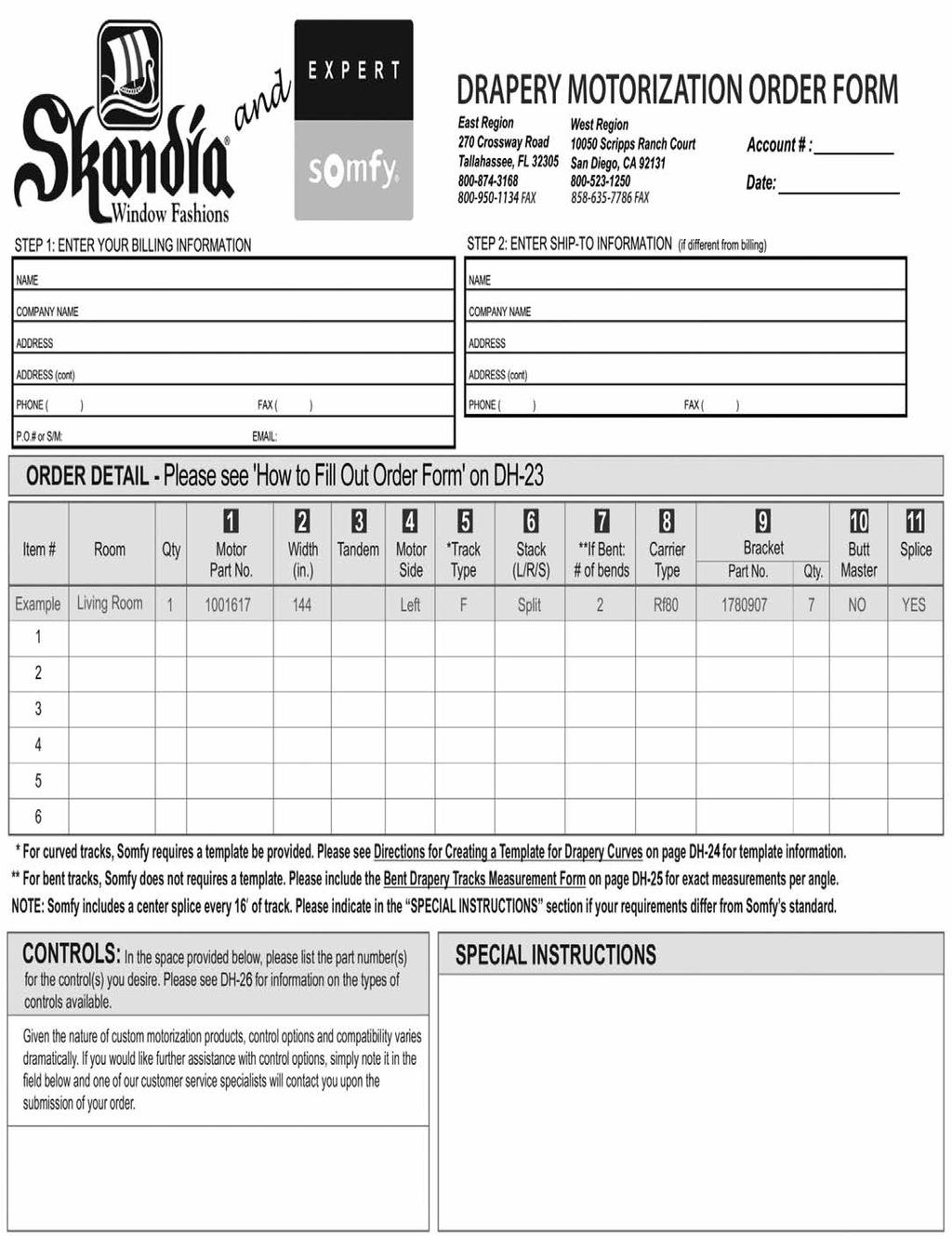 DH-22 Order Form