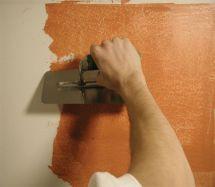 old paint, if surface is not cracked or peeling. Application: Spread a coat of Encausto Fiorentino with a stainless steel trowel to level the surface.