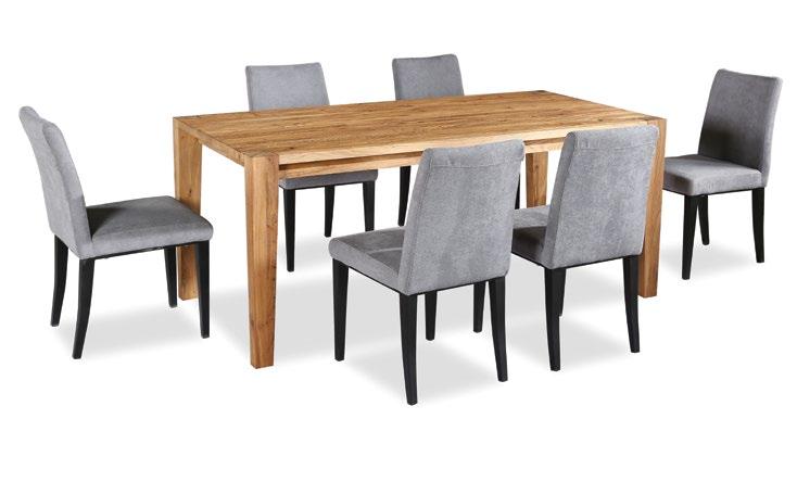 9 Barnes Dining Set & Chairs Solid Elm table finished in natural lacquer (Also available as table only) 800 x 900 x 70(h)mm PRODUCT Louise