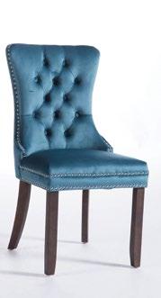Chair Finish - Teal velvet fabric 00(w) x 0(d) x 90(h) mm RANGE Kacey