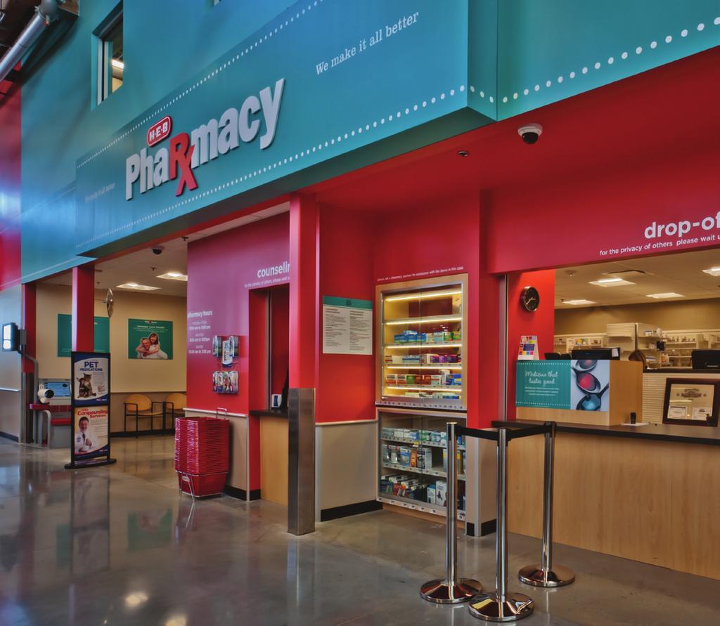 Pharmacy Image courtesy of H-E-B and Ray Ogushi Briggs CRISP, WHITE LIGHTING FOR MORE PRODUCTIVE WORK SPACES.
