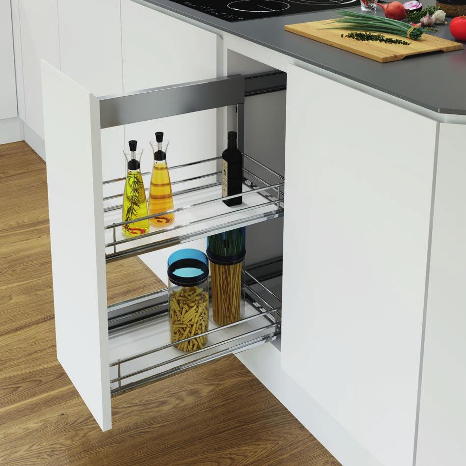 VAUTH-SAGEL PREMIUM KITCHEN STORAGE UNDERBENCH STORAGE VS SUB Side Full extension pull out for excellent access to contents Integrated soft-close damping for quiet opening and closing Available
