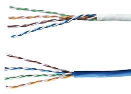 Wire & Network and IP s Category 5e 24AWG twisted bare copper pairs Shielded version available, minimizing interference for a faster, stronger and safer connection Additional length, color and