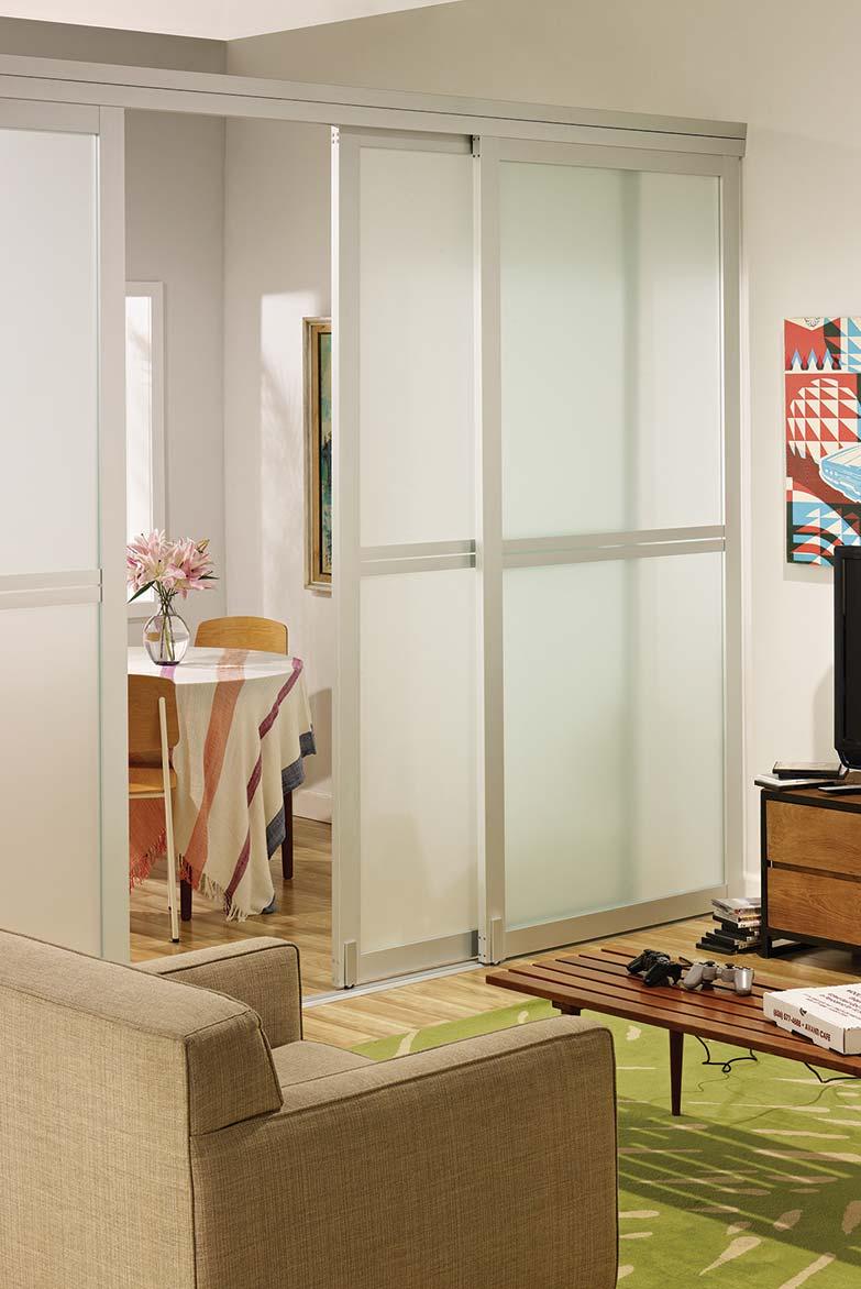 Wall to Wall room divider system shown in 3