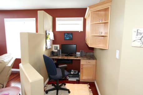 Office Nook - Located off great room - Built-in maple cabinetry and desk