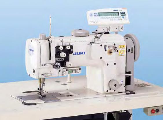 Flatbed Lockstitch Juki LU-2260N-7 High-speed, 2-needle, Unison-feed, Lockstitch Machine with Vertical-axis Large Hooks The vertical strokes of the presser foot and walking foot (their alternating
