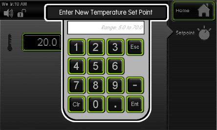 Using the Keypad This control system uses a numeric keypad to enter all parameter values. Similar to a calculator, this allows quick and precise entry of values.