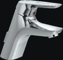 CeraMix Blue Basin mixer with pop up waste and flexible hoses Nickel free and lead