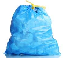 Preparing your recyclables Rinse it. Throw it in. Tie it up. Toss it out. Items must be rinsed and dried and placed in clear blue plastic bags available at grocery and hardware stores.
