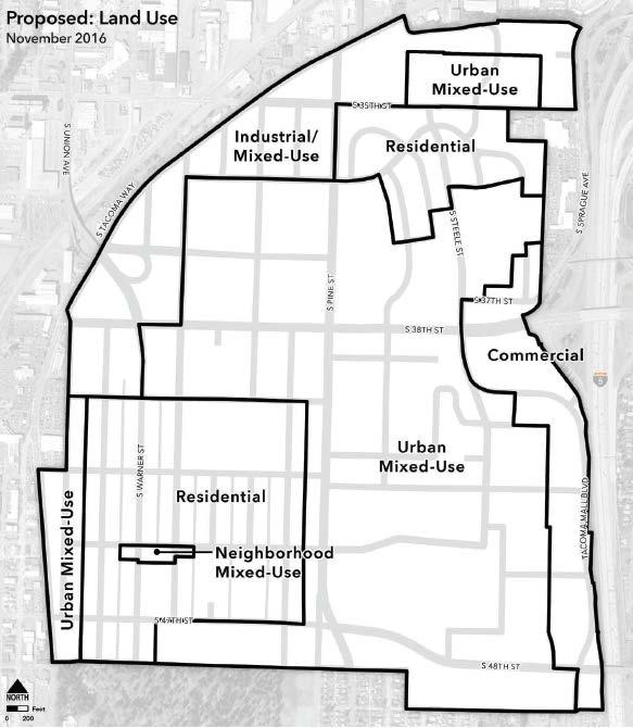 Residential zoning changes ACTIONS: Residential core areas in