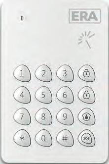 RFID Keypad Compatible with all ERA Wireless Alarm Systems, ideal for larger properties Allows you to arm and disarm with the 4-digit user password The keypad can also be connected to an