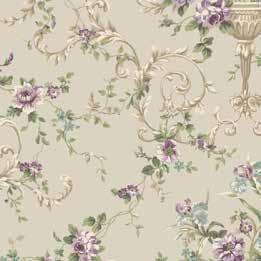 This large scale paper coordinates with Painted Floral Trail, Simple Trellis, or Neoclassical Stripe.