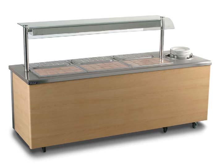 The 0 & 900mm models have two heated carvery pads, 200mm models have one.