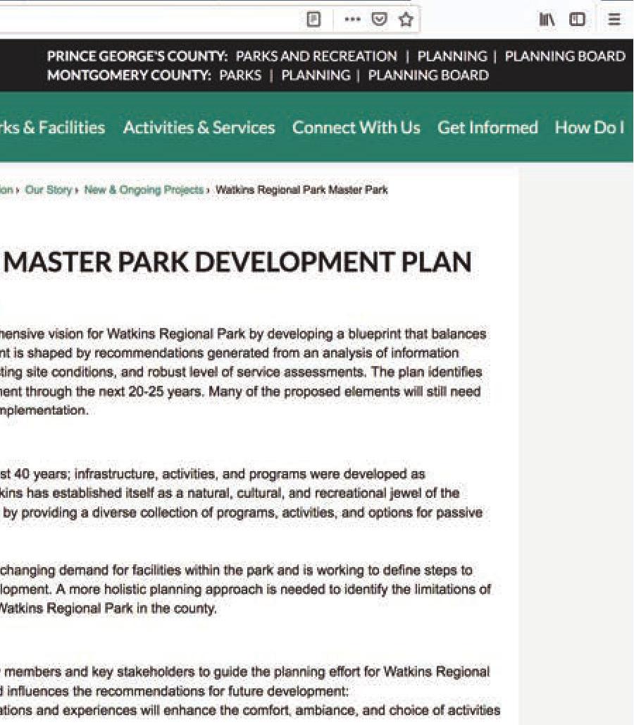 Flyers announcing the planning process and meeting dates were made available at many park events and