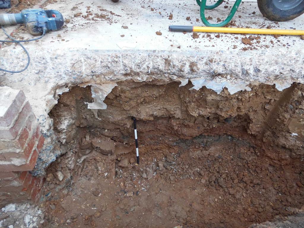 CAT Report 1098: Archaeological monitoring and recording at 26 Beaver Close, Colchester, Essex May 2017 Photograph 2 Front foundation trench, looking E Photograph 3 Front of property showing