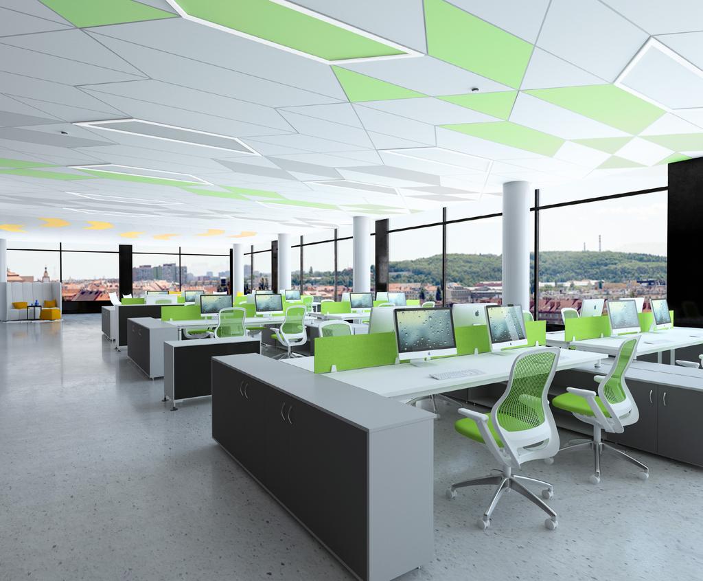 Axis Geometrix & Armstrong DESIGNFlex Integrated solutions for innovative ceilings Break free of the traditional 2x2 and