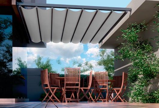 Our pergolas can be used with the default, manual rolling device up to a surface of 25m 2.