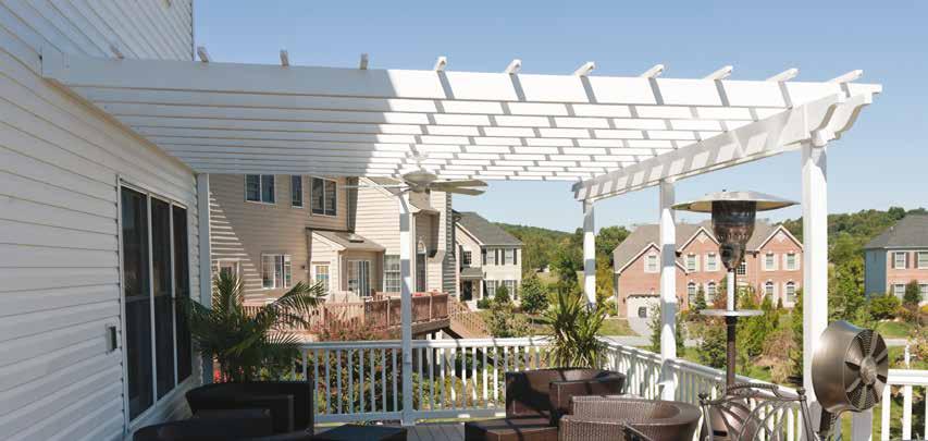 PERGOLAS SUPERIOR COUNTRY ACCENTS Offers high-quality structural pergolas in both aluminum and vinyl in a variety of sizes and styles hat is a Pergola?