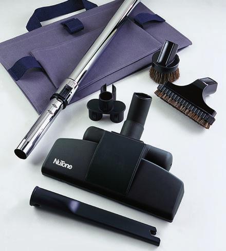 TOOL SETS & ACCESSORIES NuTone offers a choice of three Tool Sets, each containing: Combination Floor/Rug Tool, Wand(s), Dusting Brush, Upholstery Tool, Crevice Tool and Tool Caddy.